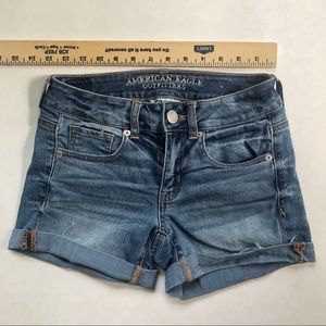 AEO midi denim short